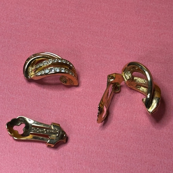Dior Gold and Silver Crystal Earrings Broken need to be fixed - Picture 7 of 11